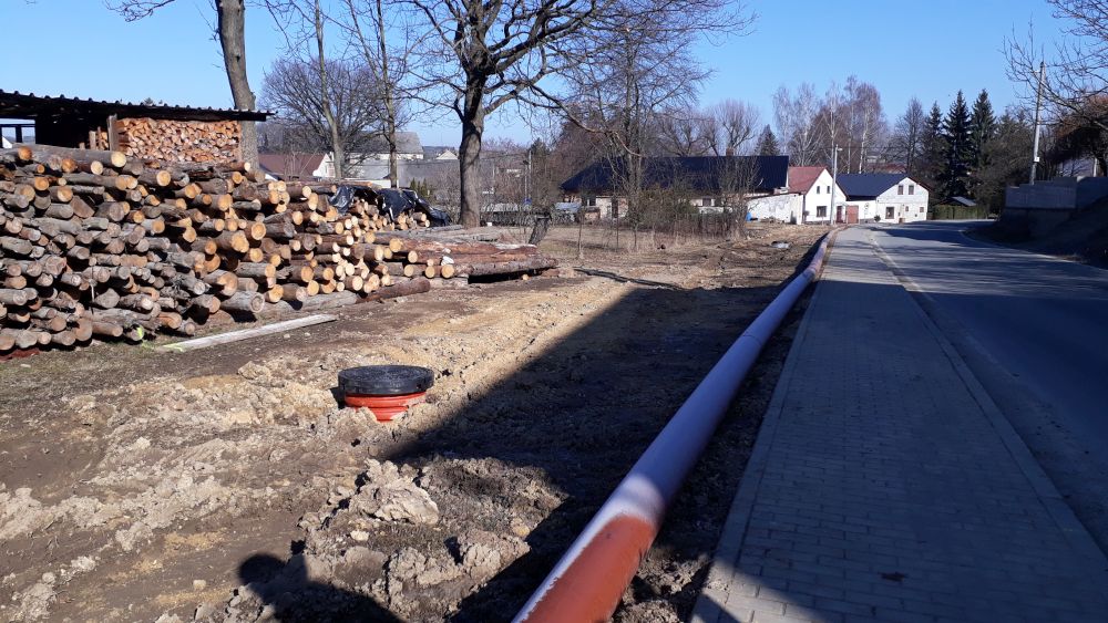 Výstavba splaškové kanalizace v Újezdu u Mohelnice, 3800 metrů, DN 250, rok 2021 a 2022