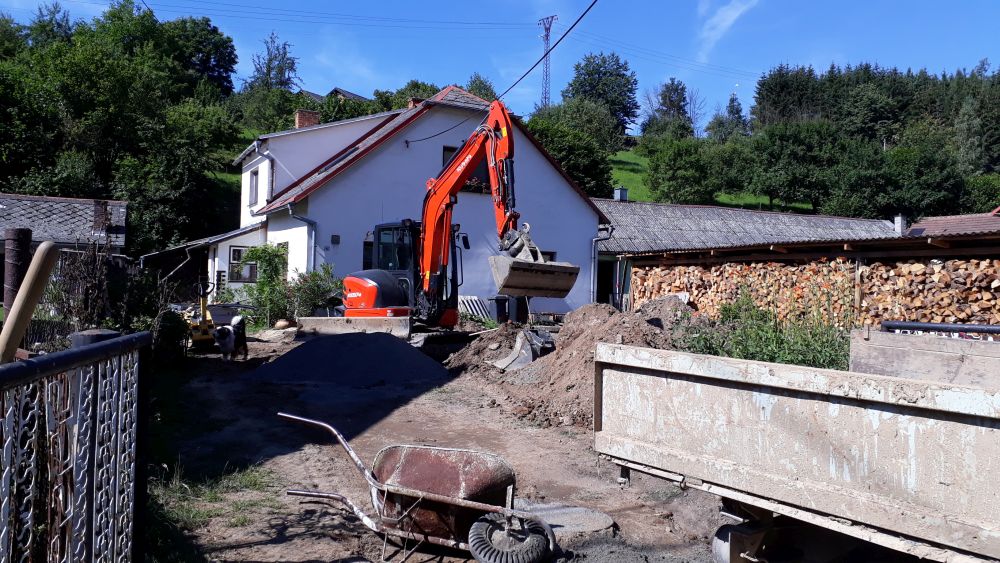 Výstavba splaškové kanalizace, vodovodu a ČOV Václavov u Zábřehu, rok 2021 a 2022
