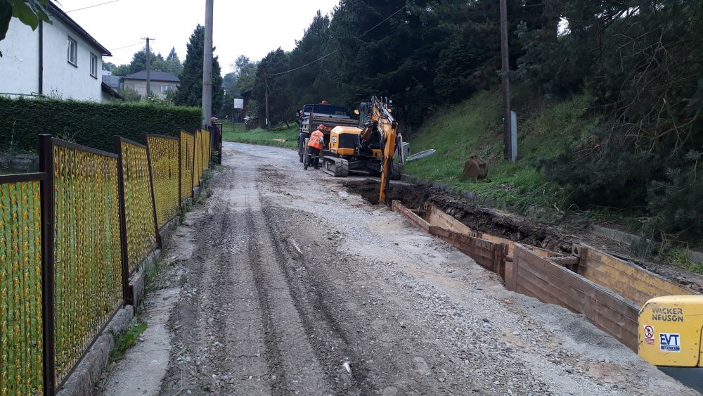 Výstavba splaškové kanalizace, vodovodu a ČOV Václavov u Zábřehu, rok 2021 a 2022